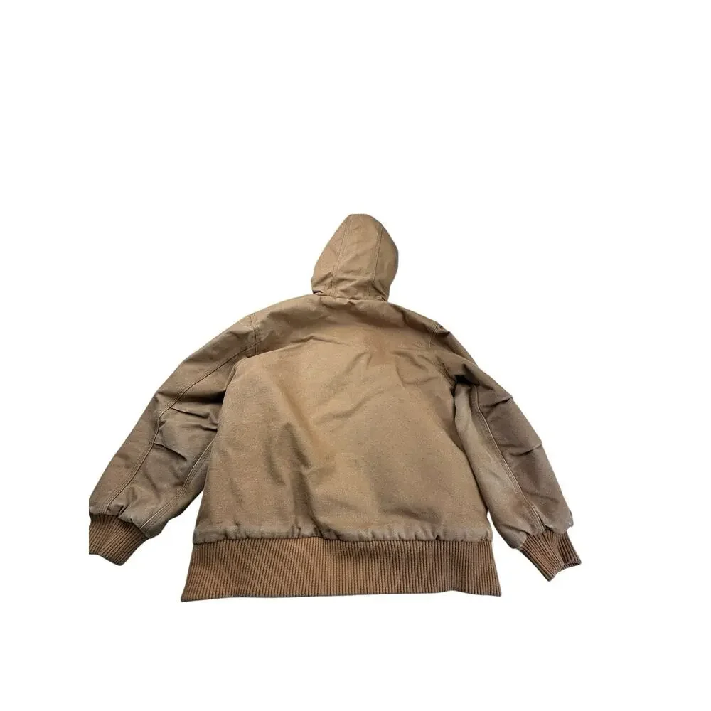 Carhartt Jacket Quilt Lined YOUTH Size M (10/12) BRN Brown Hooded